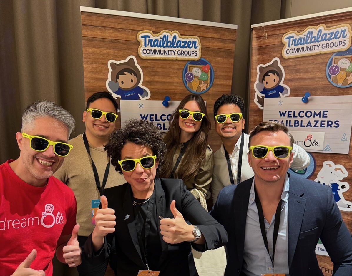 Party Blazers community members wearing signature yellow sunglasses